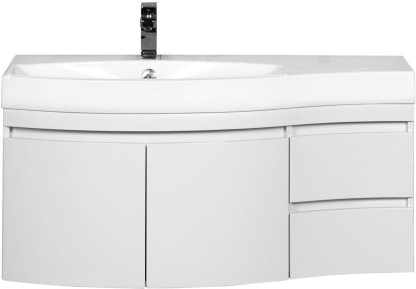 Тумба с раковиной Aquanet Опера 115 L белый (2 дверцы 2 ящика)