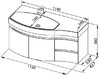 Тумба с раковиной Aquanet Опера 115 L белый (2 дверцы 2 ящика)