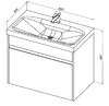 Тумба с раковиной Aquanet Палермо (Moduo) 80 белый