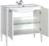 Тумба с раковиной Aquanet Паола 90 белый/серебро (литьевой мрамор)