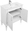 Тумба с раковиной Aquanet Селена 70 белый/серебро