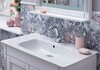 Тумба с раковиной Aquanet Селена 90 белый/серебро
