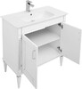 Тумба с раковиной Aquanet Селена 90 белый/серебро