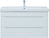 Тумба с раковиной Aquanet София 105 белый глянец (2 ящика)