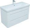 Тумба с раковиной Aquanet София 105 белый глянец (2 ящика)