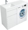 Тумба с раковиной Aquanet Токио 110 L белый (напольная, 1 ящик)