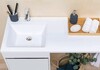 Тумба с раковиной Aquanet Токио 110 L белый (напольная, 1 ящик)