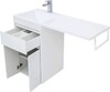 Тумба с раковиной Aquanet Токио 110 L белый (напольная, 1 ящик, 2 дверцы)