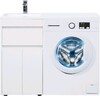 Тумба с раковиной Aquanet Токио 110 L белый (напольная, 1 ящик, 2 дверцы)