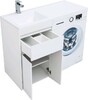 Тумба с раковиной Aquanet Токио 110 L белый (напольная, 1 ящик, 2 дверцы)