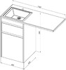 Тумба с раковиной Aquanet Токио 110 L белый (напольная, 1 ящик)