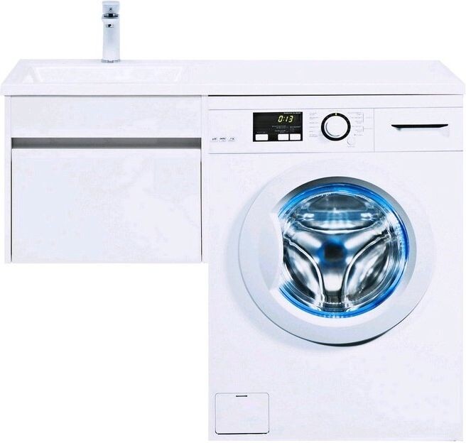 Тумба с раковиной Aquanet Токио 110 L белый (подвесная, 1 ящик)