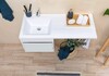 Тумба с раковиной Aquanet Токио 110 L белый (подвесная, 1 ящик)