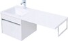Тумба с раковиной Aquanet Токио 110 L белый (подвесная, 1 ящик)