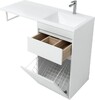 Тумба с раковиной Aquanet Токио 110 R белый (напольная, 1 ящик)