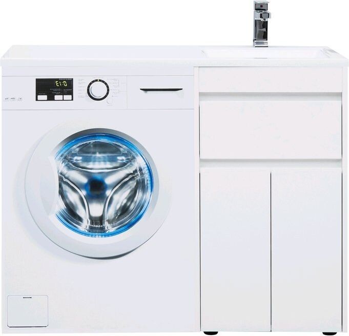 Тумба с раковиной Aquanet Токио 110 R белый (напольная, 1 ящик, 2 дверцы)