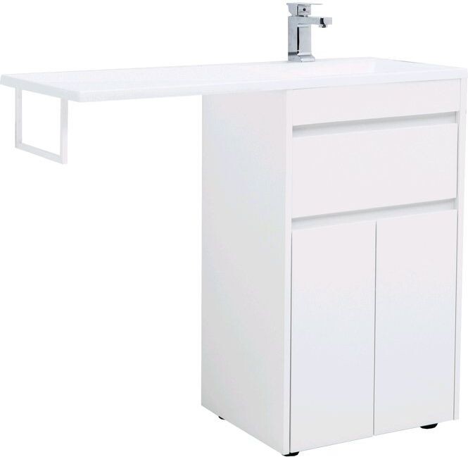 Тумба с раковиной Aquanet Токио 110 R белый (напольная, 1 ящик, 2 дверцы)