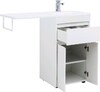 Тумба с раковиной Aquanet Токио 110 R белый (напольная, 1 ящик, 2 дверцы)