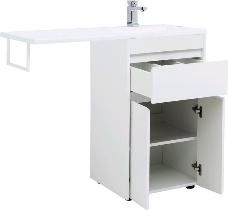 Тумба с раковиной Aquanet Токио 110 R белый (напольная, 1 ящик, 2 дверцы)