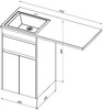 Тумба с раковиной Aquanet Токио 110 R белый (напольная, 1 ящик, 2 дверцы)