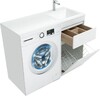 Тумба с раковиной Aquanet Токио 110 R белый (напольная, 1 ящик)