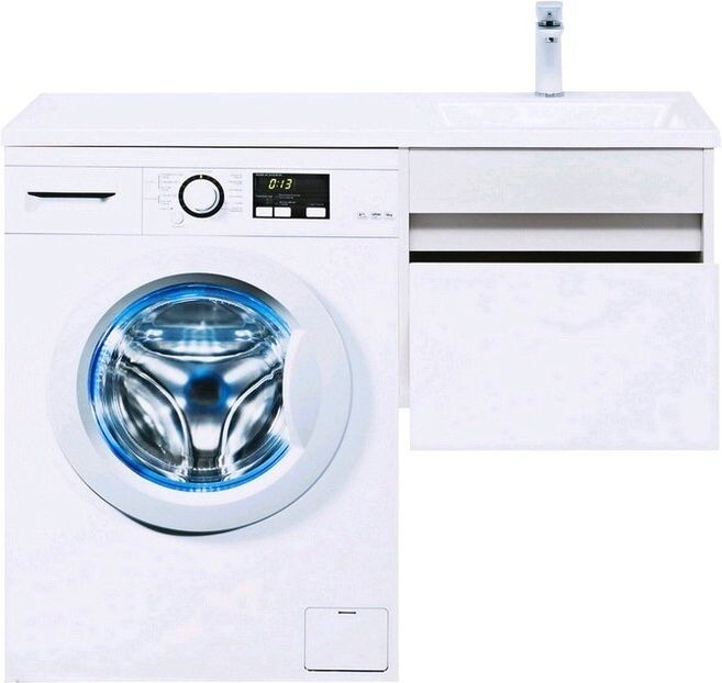 Тумба с раковиной Aquanet Токио 110 R белый (подвесная, 1 ящик)