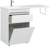 Тумба с раковиной Aquanet Токио 120 L белый (напольная, 1 ящик)