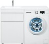 Тумба с раковиной Aquanet Токио 120 L белый (напольная, 1 ящик)