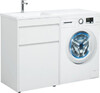 Тумба с раковиной Aquanet Токио 120 L белый (напольная, 1 ящик)