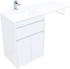 Тумба с раковиной Aquanet Токио 120 L белый (напольная, 1 ящик, 2 дверцы)