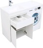 Тумба с раковиной Aquanet Токио 120 L белый (напольная, 1 ящик, 2 дверцы)