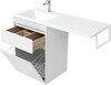 Тумба с раковиной Aquanet Токио 120 L белый (напольная, 1 ящик)