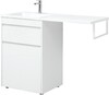 Тумба с раковиной Aquanet Токио 120 L белый (напольная, 1 ящик)