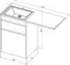 Тумба с раковиной Aquanet Токио 120 L белый (напольная, 1 ящик)