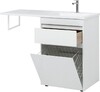 Тумба с раковиной Aquanet Токио 120 R белый (напольная, 1 ящик)