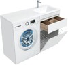 Тумба с раковиной Aquanet Токио 120 R белый (напольная, 1 ящик)