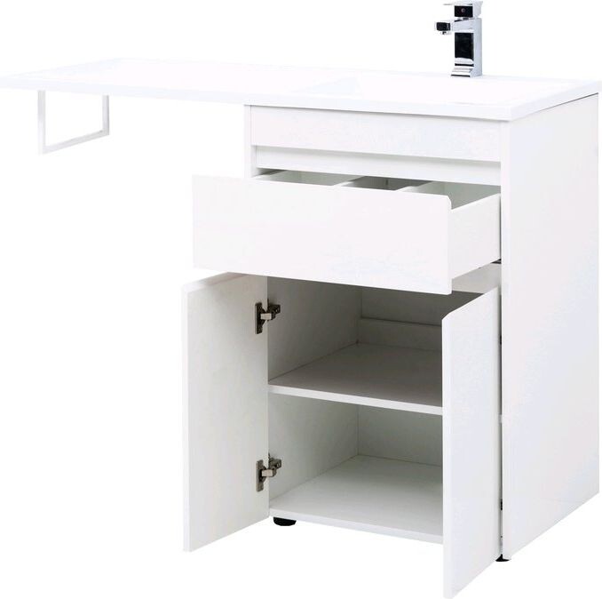 Тумба с раковиной Aquanet Токио 120 R белый (напольная, 1 ящик, 2 дверцы)