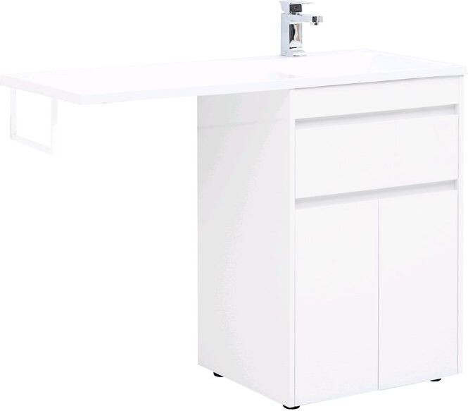 Тумба с раковиной Aquanet Токио 120 R белый (напольная, 1 ящик, 2 дверцы)