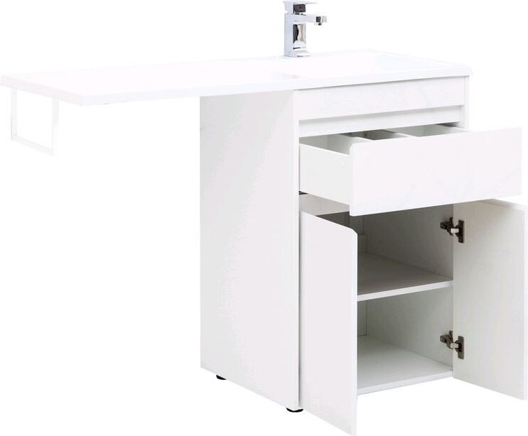 Тумба с раковиной Aquanet Токио 120 R белый (напольная, 1 ящик, 2 дверцы)
