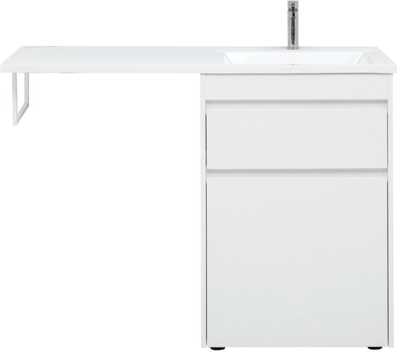 Тумба с раковиной Aquanet Токио 120 R белый (напольная, 1 ящик)