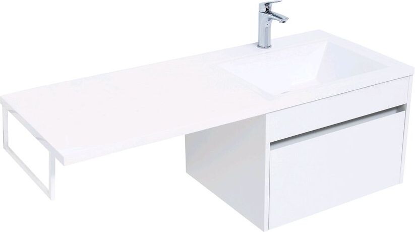 Тумба с раковиной Aquanet Токио 120 R белый (подвесная, 1 ящик)
