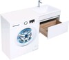 Тумба с раковиной Aquanet Токио 120 R белый (подвесная, 1 ящик)