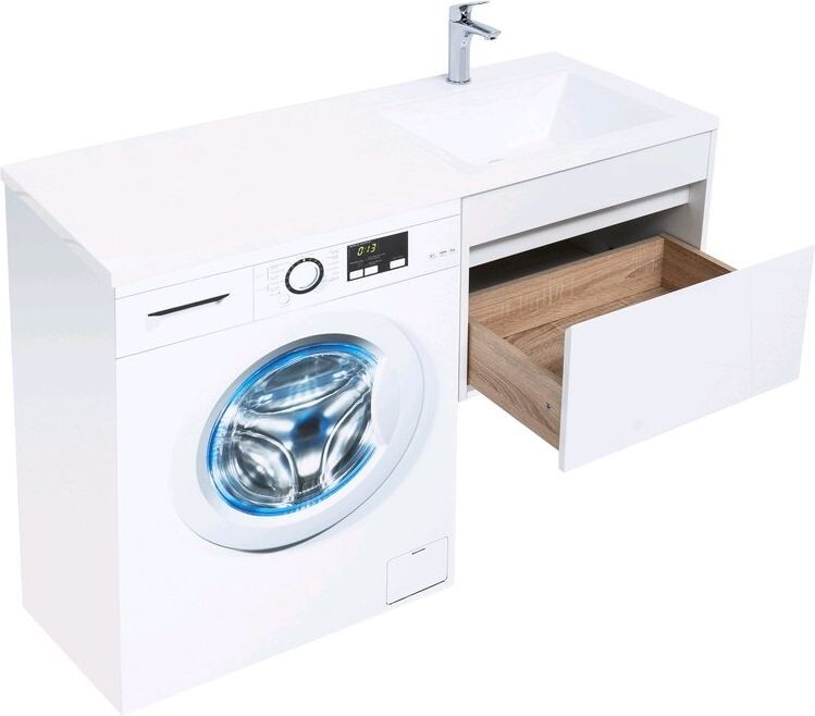 Тумба с раковиной Aquanet Токио 120 R белый (подвесная, 1 ящик)