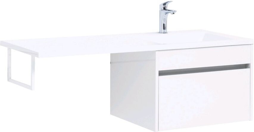 Тумба с раковиной Aquanet Токио 120 R белый (подвесная, 1 ящик)