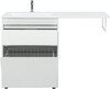 Тумба с раковиной Aquanet Токио 130 L белый (напольная, 1 ящик)