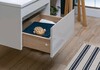 Тумба с раковиной Aquanet Токио 130 L белый (подвесная, 1 ящик)