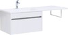 Тумба с раковиной Aquanet Токио 130 L белый (подвесная, 1 ящик)