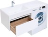Тумба с раковиной Aquanet Токио 130 L белый (подвесная, 1 ящик)