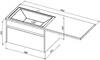 Тумба с раковиной Aquanet Токио 130 L белый (подвесная, 1 ящик)