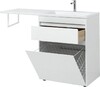 Тумба с раковиной Aquanet Токио 130 R белый (напольная, 1 ящик)